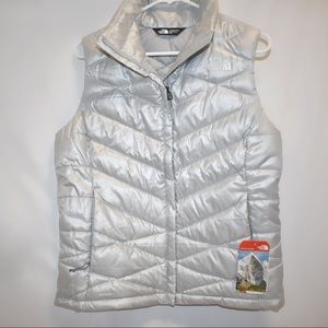 The North Face silver insulated vest